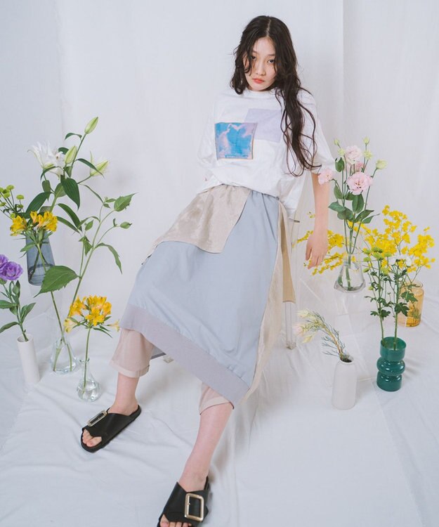 POLS PETAL スカート グレイ