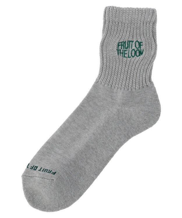 Green Parks ■ＦＲＵＩＴ　ＯＦ　ＴＨＥ　ＬＯＯＭ　３Ｐロゴ刺繍ソックス Mix
