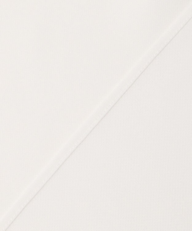 ICB 【先行予約】 BackSatinAmunzen  異素材デザイン シャツブラウス オフホワイト