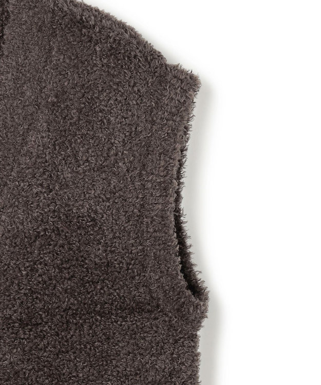 UNFILO 【STORY×UNFILO】シャギーニット ベスト チャコールブラウン