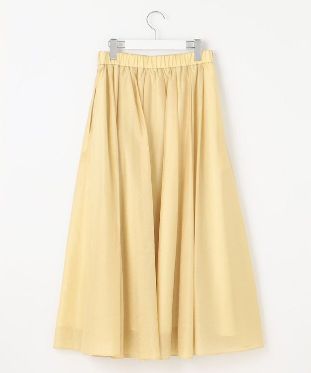 自由区 【カトリエムブーケ】Silhouette evasee シアーフレアスカート ライトイエロー