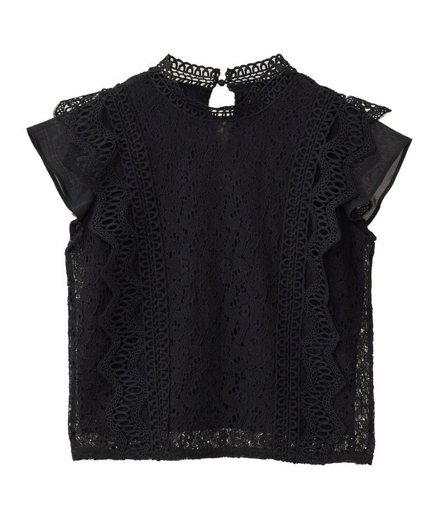 Green Parks ・Ｐｅｔｉｔ　Ｆｌｅｕｒ　フレンチレーシーブラウス Brown