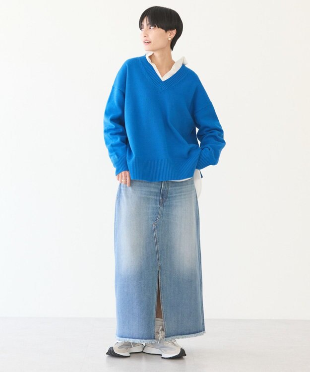 AMERICAN HOLIC Ｖネックニットプルオーバー Blue