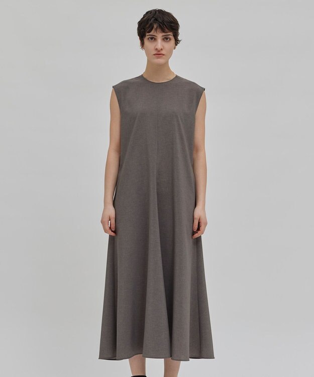 BEIGE， 【洗える/接触冷感/速乾/UVケア対応】BATEAU / Aラインドレス C.Gray