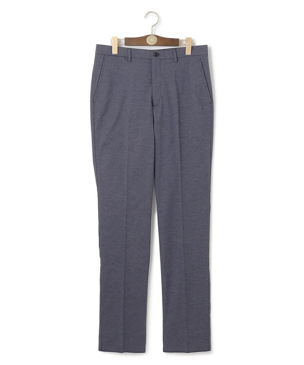 J.PRESS MEN 【ストレッチ】シャドウ千鳥ストレッチ ステムテーパードパンツ ネイビー系