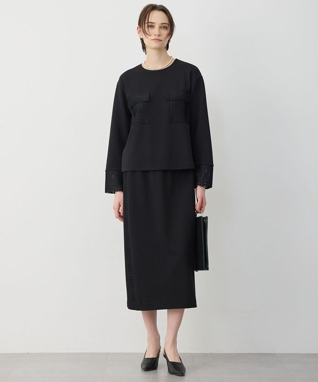 ICB レースコンビジャージー ナロースカート ブラック