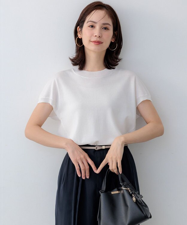 組曲 S 【先行予約】シアー ニットT ホワイト系