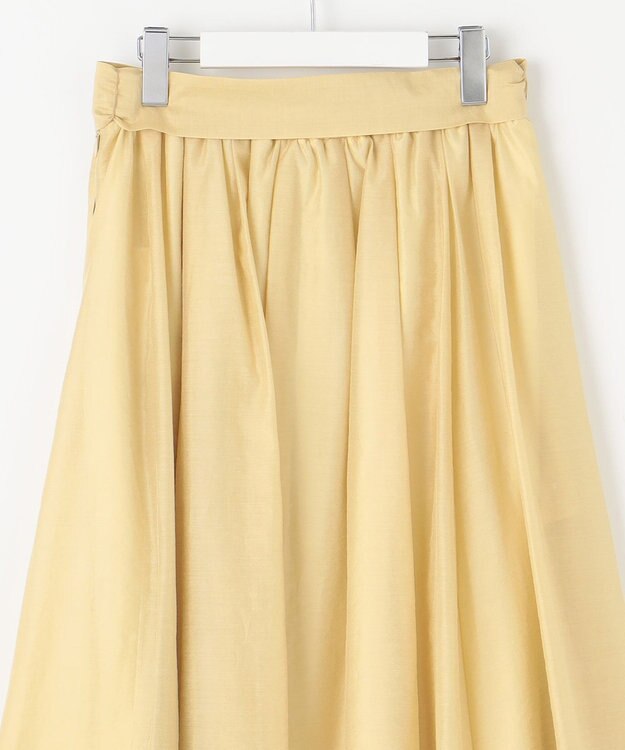 自由区 【カトリエムブーケ】Silhouette evasee シアーフレアスカート ライトイエロー