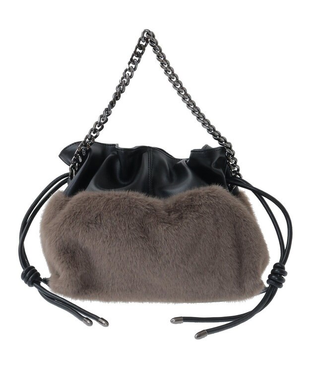 YECCA VECCA 2wayチェーンギャザーバッグ Mix