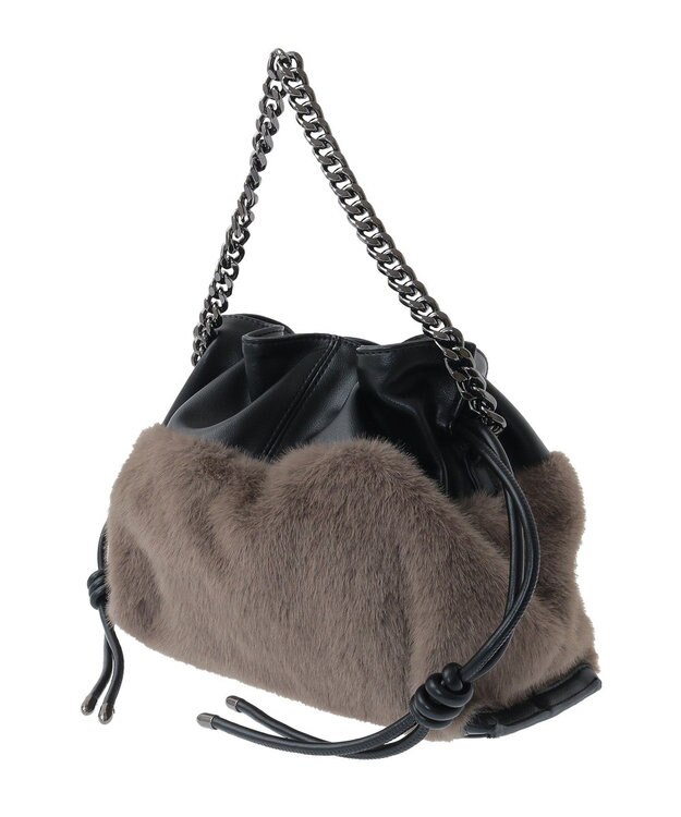 YECCA VECCA 2wayチェーンギャザーバッグ Mix