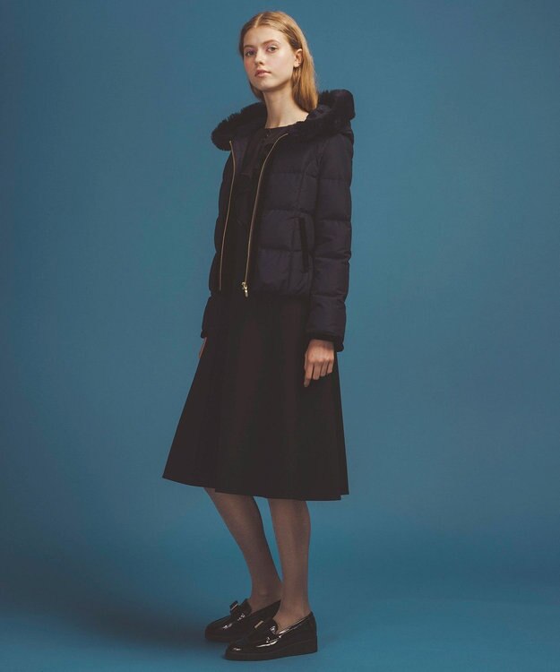 TOCCA 【八木アリサさん着用】【消臭】HEART SHOT ショートダウンコート ネイビー系