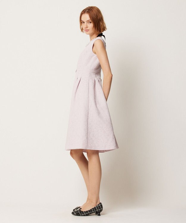 TOCCA 【WEB限定カラーあり】【消臭・洗える】RIBBON LABYRINTH JACQUARD ドレス ピンク系