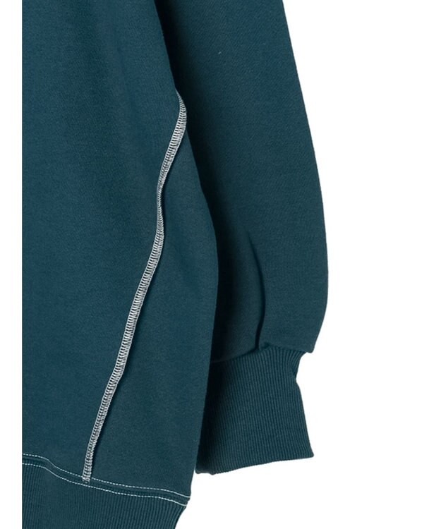 earth music&ecology 配色ルーズスウェット Green