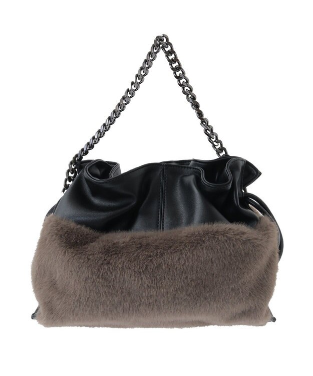 YECCA VECCA 2wayチェーンギャザーバッグ Mix