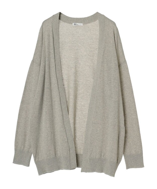 CRAFT STANDARD BOUTIQUE 強撚綿ニットカーディガン Gray