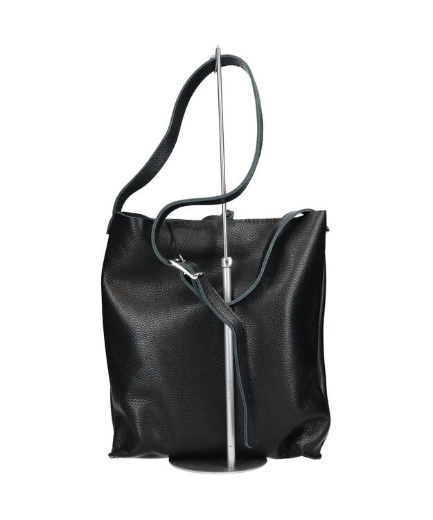 INTER-CHAUSSURES 【ANDREA CARDONE】ミディアムサイズレザートートバッグ ブラックコンビ