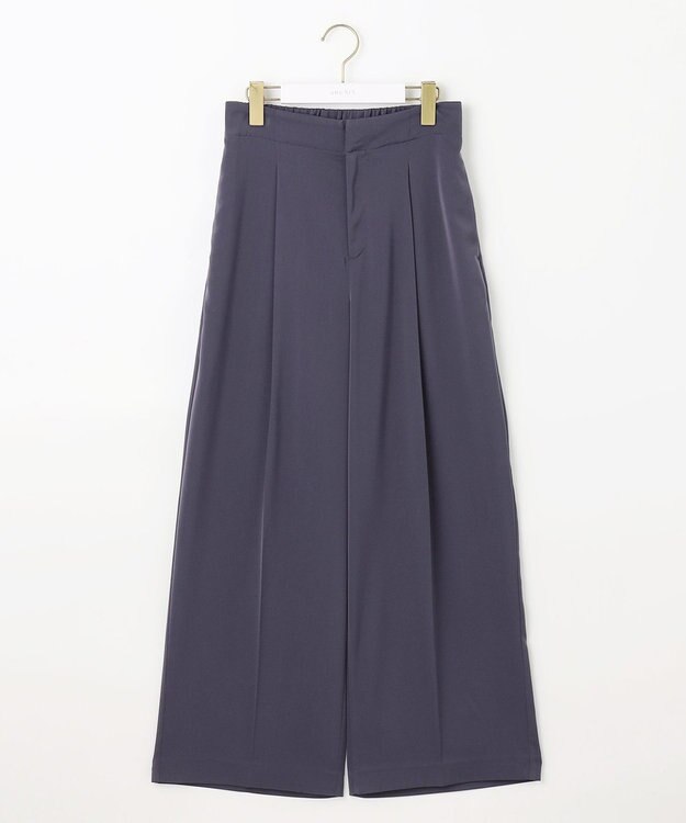 ANY SIS 【洗える】ティアードトップス×ワイドパンツSET スモーキーブルー