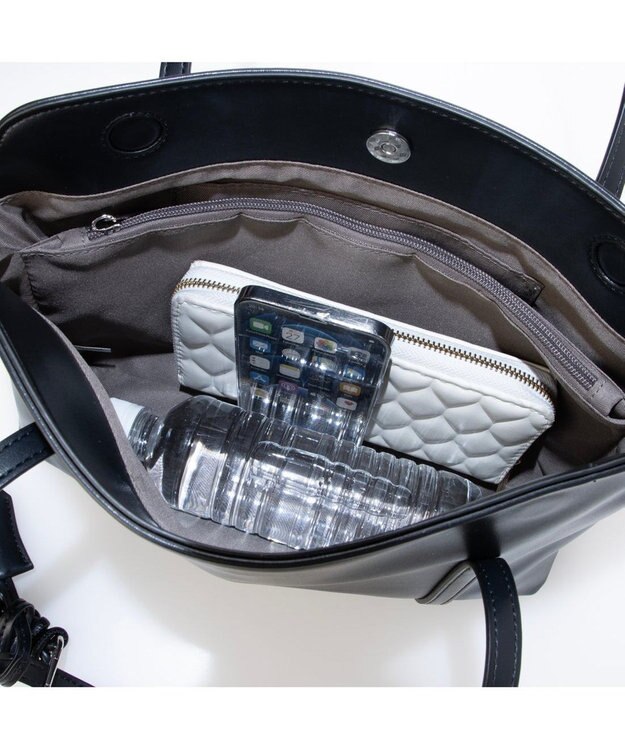 UNBILLION カシュカシュ cachecache / 結びチャーム付き2wayワイドトート ブラック