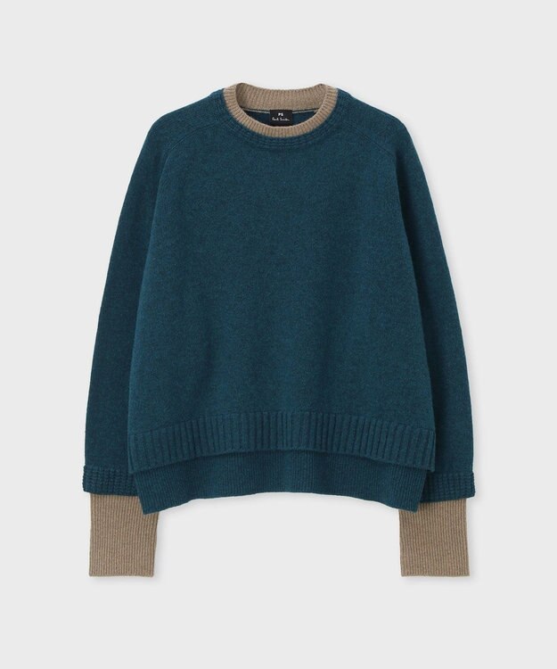 Paul Smith レイヤードディテール ニット ブルーグリーン