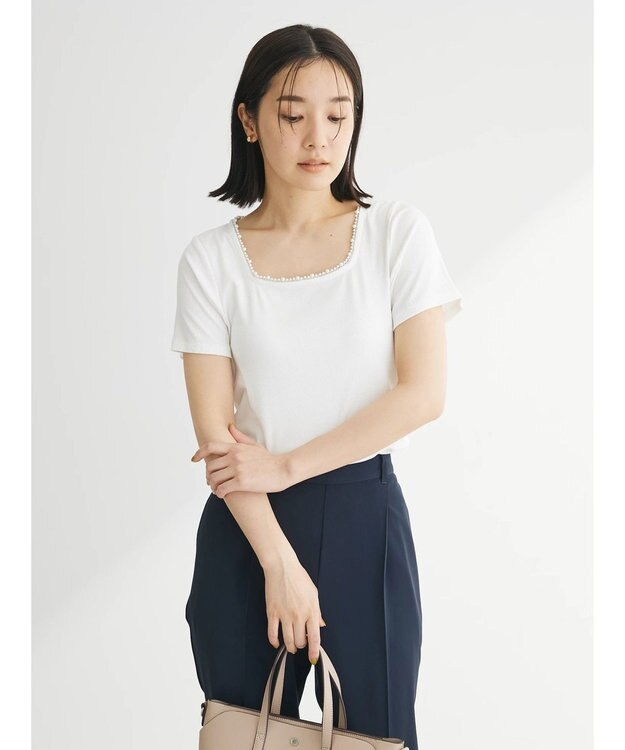 Green Parks ・ＳＵＧＡＲ　ＳＰＯＯＮ　パールスクエアプルオーバー Off White