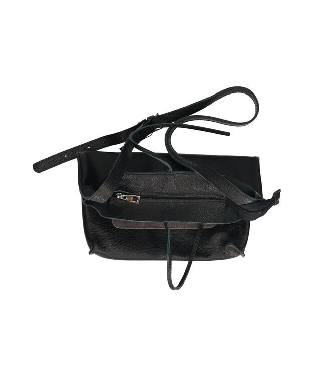 INTER-CHAUSSURES 【ANDREA CARDONE】ミディアムサイズレザートートバッグ ブラックコンビ