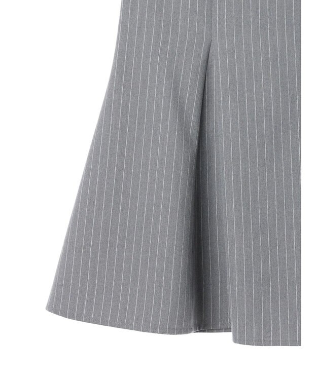 earth music&ecology ピンストライプマーメイドスカート Stripe Light Gray