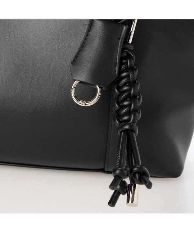 UNBILLION カシュカシュ cachecache / 結びチャーム付き2wayワイドトート ブラック