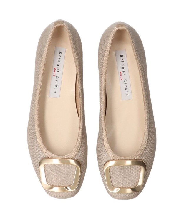 Bridget Birkin 【Bridget Birkin Walk】メタルバックルウォーキングパンプス ベージュ雑材