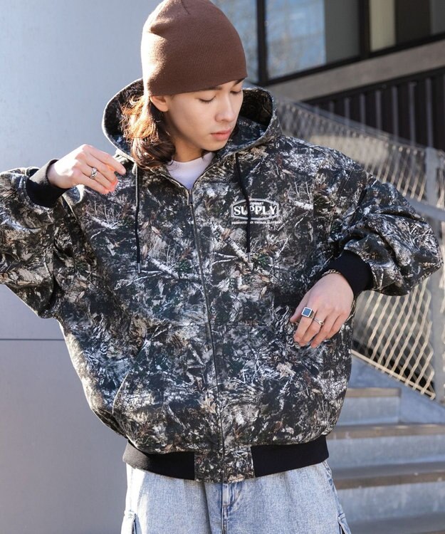 WEGO フードブルゾン 柄1