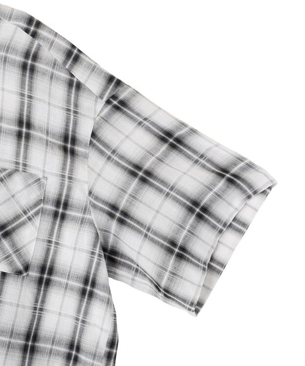 CRAFT STANDARD BOUTIQUE バックギャザーポンチョシャツ Check Ivory