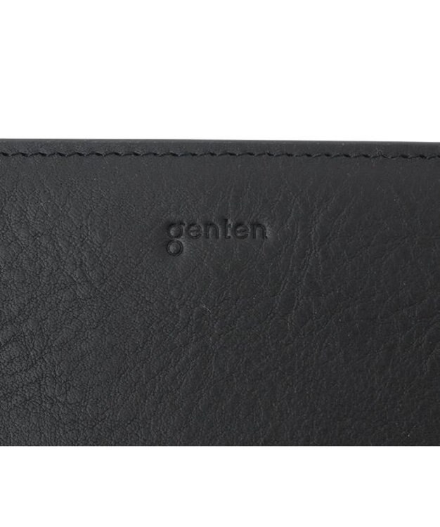 genten ミネルヴァ2 二つ折り財布内Lファスナー クロ