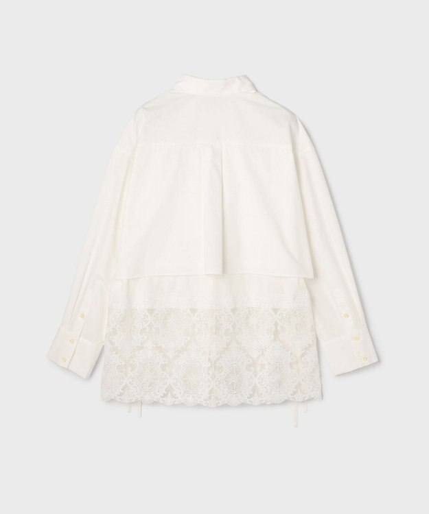 GRACE CONTINENTAL レースティアードシャツ ホワイト