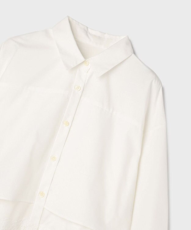 GRACE CONTINENTAL レースティアードシャツ ホワイト