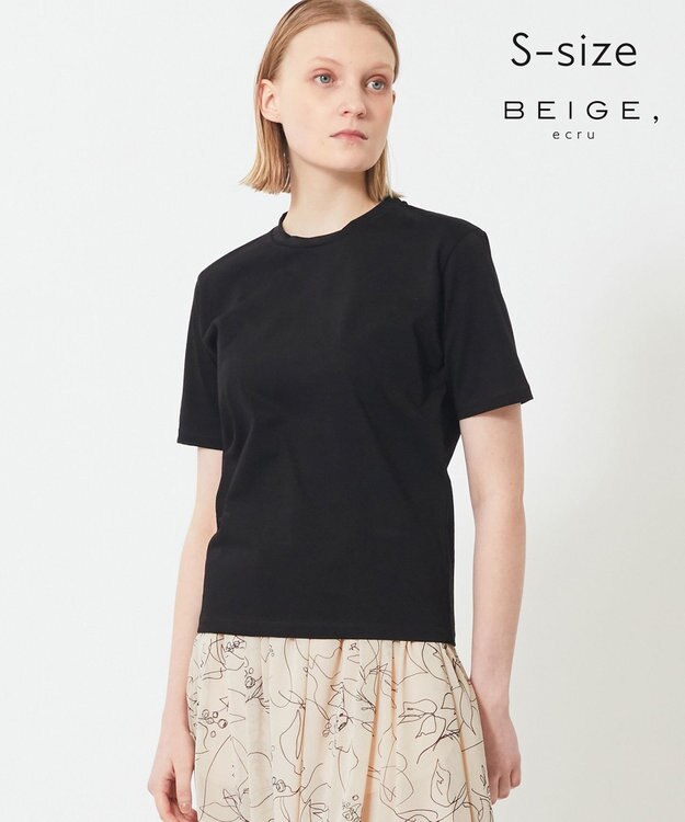 BEIGE， 【S-size】HORSETAIL / メッセージTシャツ Black x Black