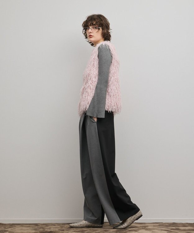 GRACE CONTINENTAL フリンジベスト ピンク