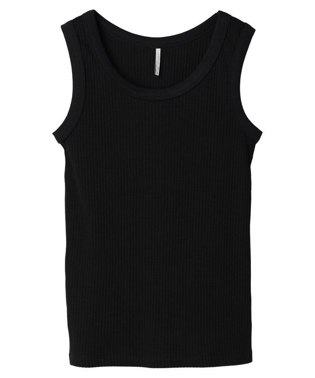 AMERICAN HOLIC 抗菌防臭針抜きリブタンクトップ Black