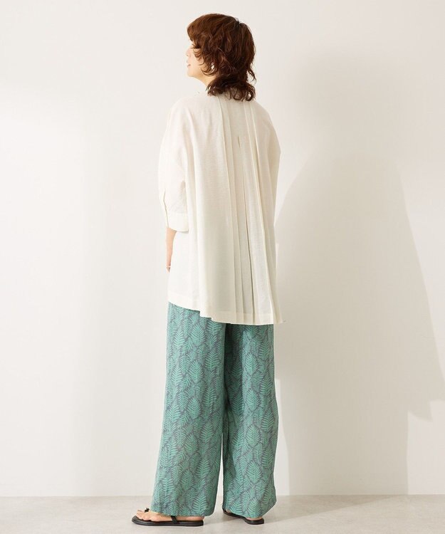 AMERICAN HOLIC 【WEB限定】接触冷感バンドカラーシャツチュニック Ivory