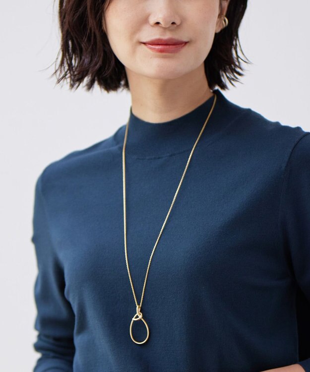 J.PRESS LADIES ドロップ カーブ ネックレス ゴールド系