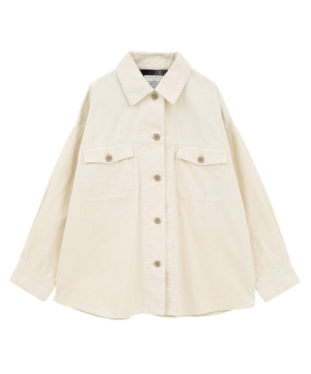AMERICAN HOLIC コーデュロイCPOシャツジャケット Ivory