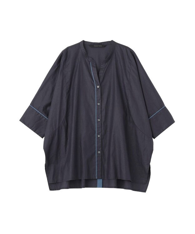YECCA VECCA ペーパータッチドルマンシャツ Navy