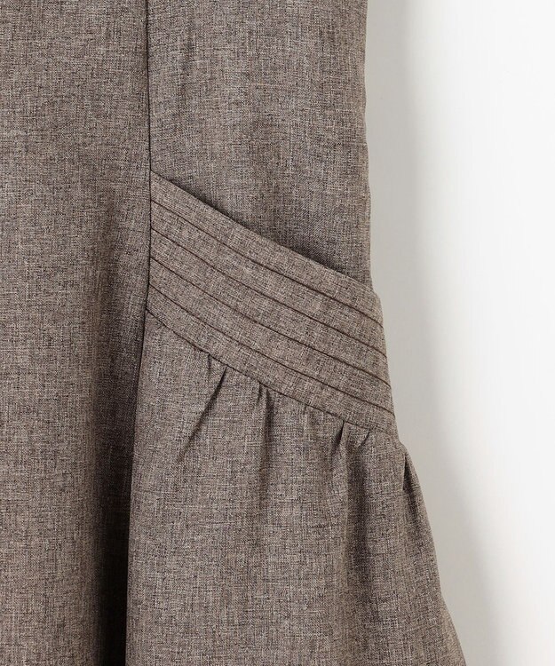 Feroux バッグリボン ジャンパースカート ダークブラウン系