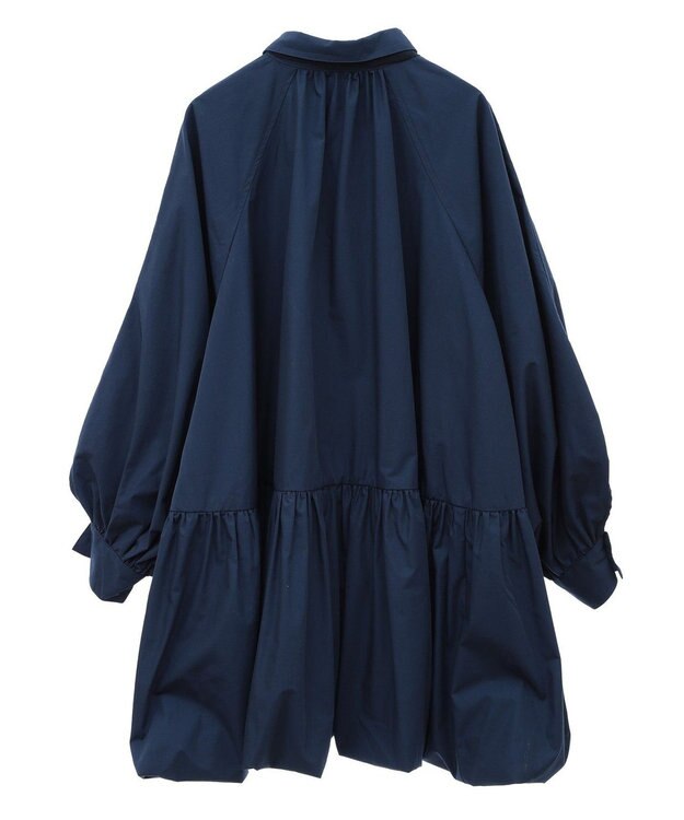 Green Parks ボウタイリボン付裾バルーンシャツワンピースⅡ Navy