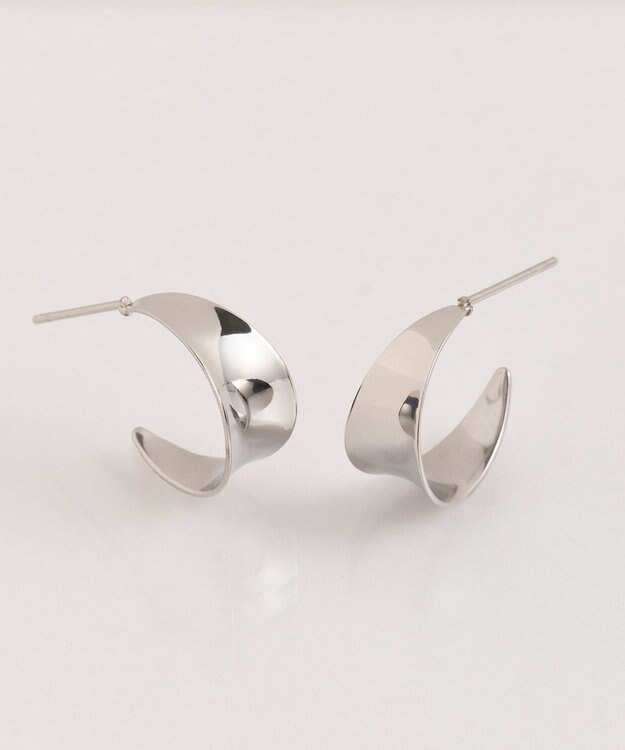 Phoebe ≪WEB限定≫【金属アレルギー対応】エンフォルドフープピアス　シルバー/サージカルステンレス シルバー
