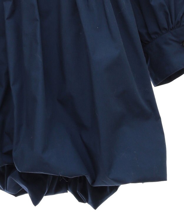 Green Parks ボウタイリボン付裾バルーンシャツワンピースⅡ Navy
