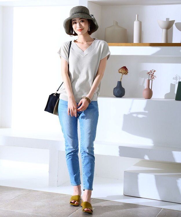 Tiaclasse ナチュラルな風合いのアンダリミックスクロシェハット ブラウン