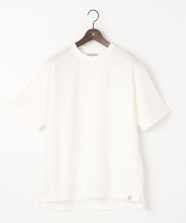 JOSEPH ABBOUD MOUNTAIN 【SPACE／UNISEX】オーガニックコットンスラブプレーティング天竺 Tシャツ ホワイト系