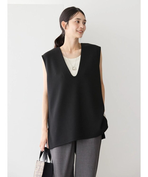 AMERICAN HOLIC Ｕネックポンチベスト Black