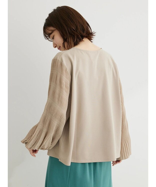 Green Parks マジョリカプリーツプルオーバー Beige