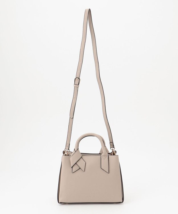 LA BAGAGERIE 【maison vert】 【多収納】リボンアオリ2WAYトート ベージュ