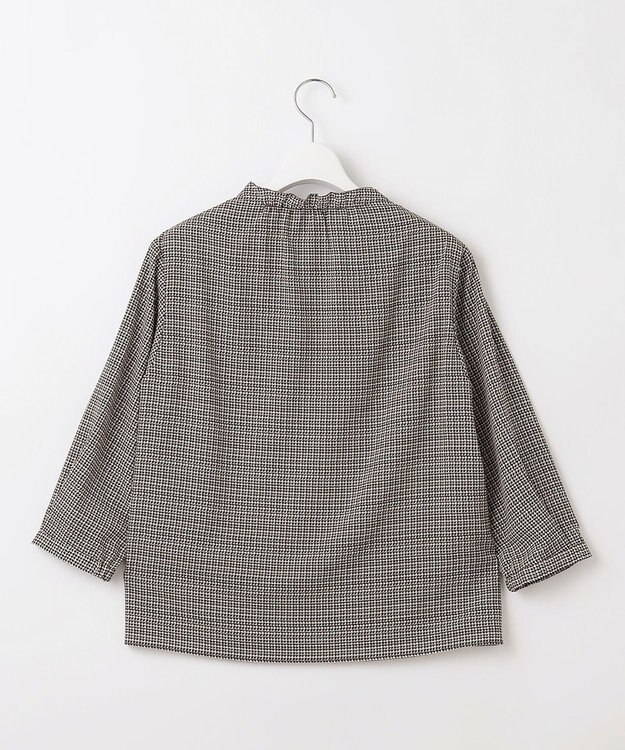 J.PRESS LADIES L チェックプリント スリットフリルネック カットソー ネイビー系5